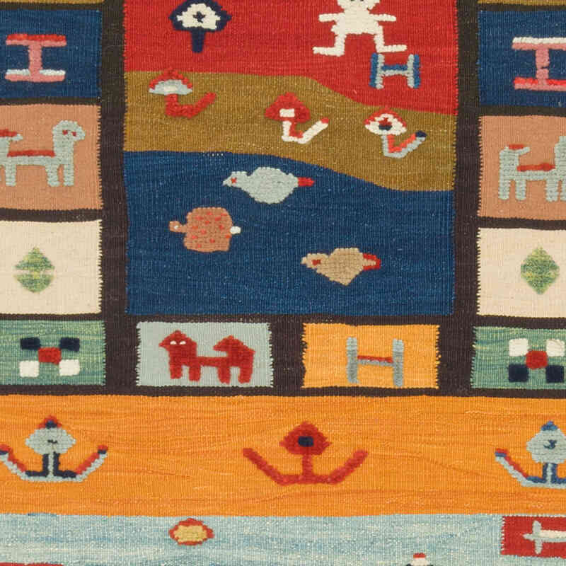 Yeni Kök Boya El Dokuma Kilim - 100 cm x 202 cm - K0079447