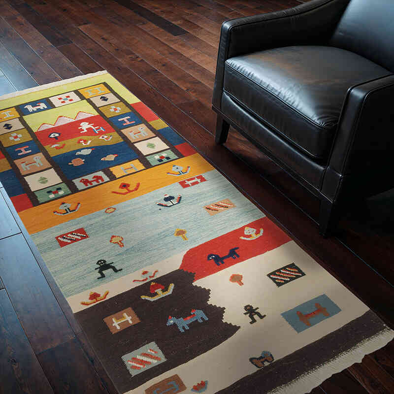 Yeni Kök Boya El Dokuma Kilim - 100 cm x 202 cm - K0079447