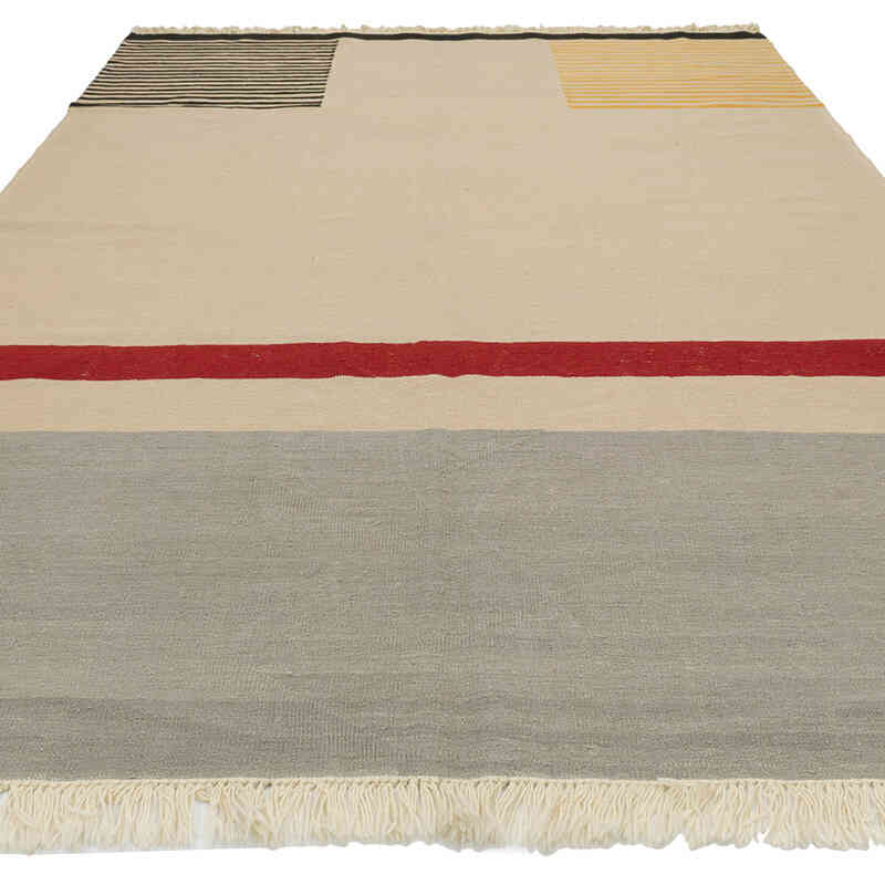 New Handwoven Turkish Kilim Rug - 6' 9" x 10' 4" (81" x 124") - K0079451