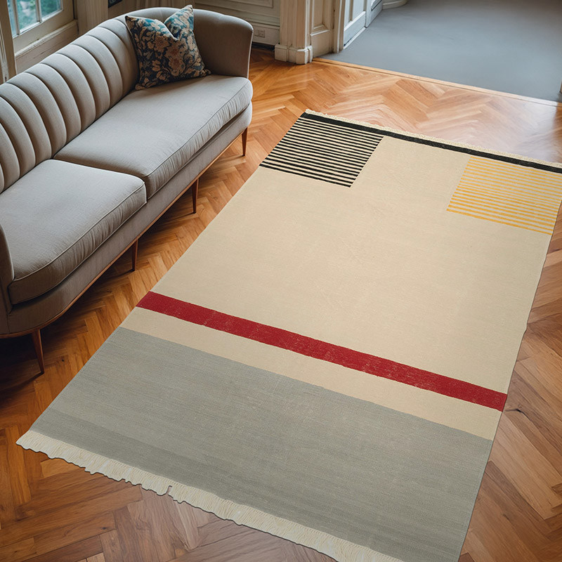 New Handwoven Turkish Kilim Rug - 6' 9" x 10' 4" (81" x 124") - K0079451