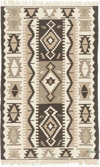 New Handwoven Turkish Kilim Rug - 3' 8" x 5' 8" (44" x 68")
