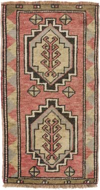 El Dokuma Vintage Halı - 50 cm x 94 cm