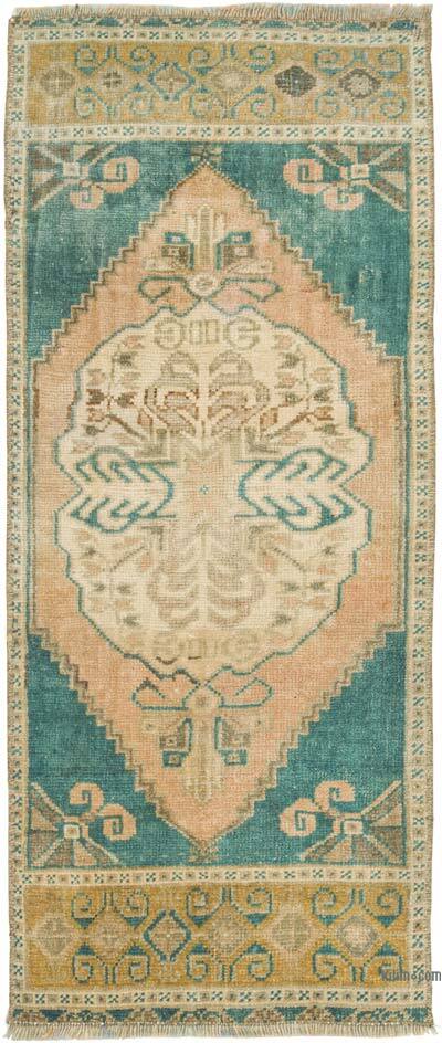 Alfombra Vintage Turca Anudada a Mano - 43 cm x 100 cm