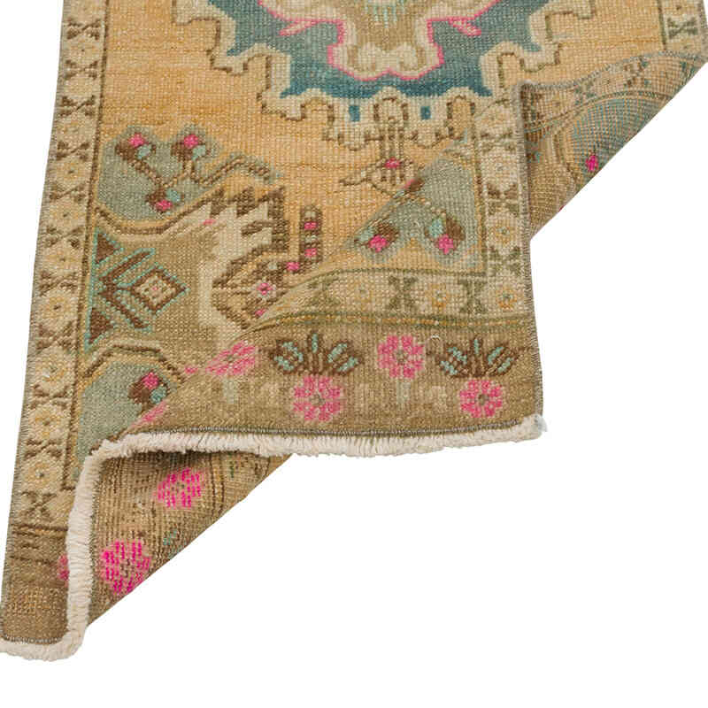 Alfombra Vintage Turca Anudada a Mano - 46 cm x 104 cm - K0079481