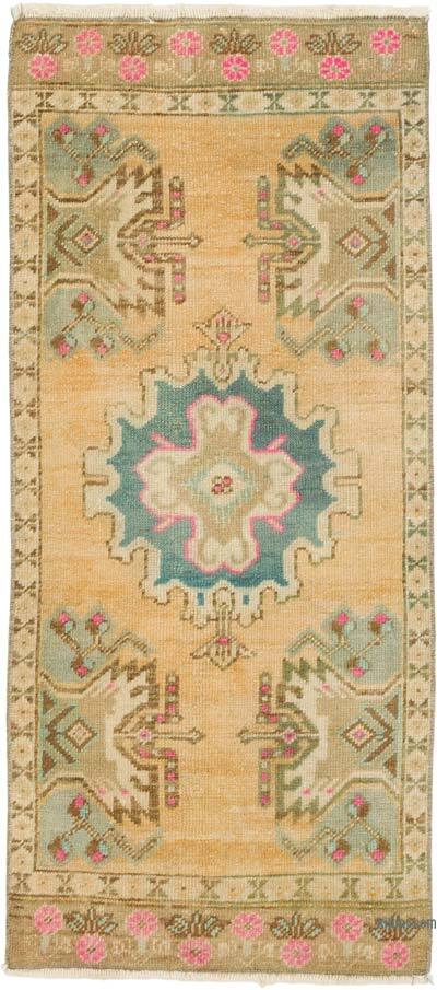 Alfombra Vintage Turca Anudada a Mano - 46 cm x 104 cm