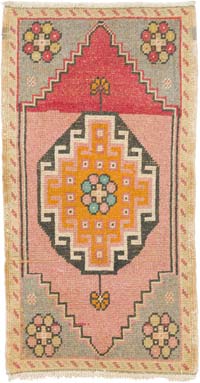 El Dokuma Vintage Halı - 51 cm x 95 cm