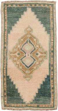 El Dokuma Vintage Halı - 44 cm x 86 cm