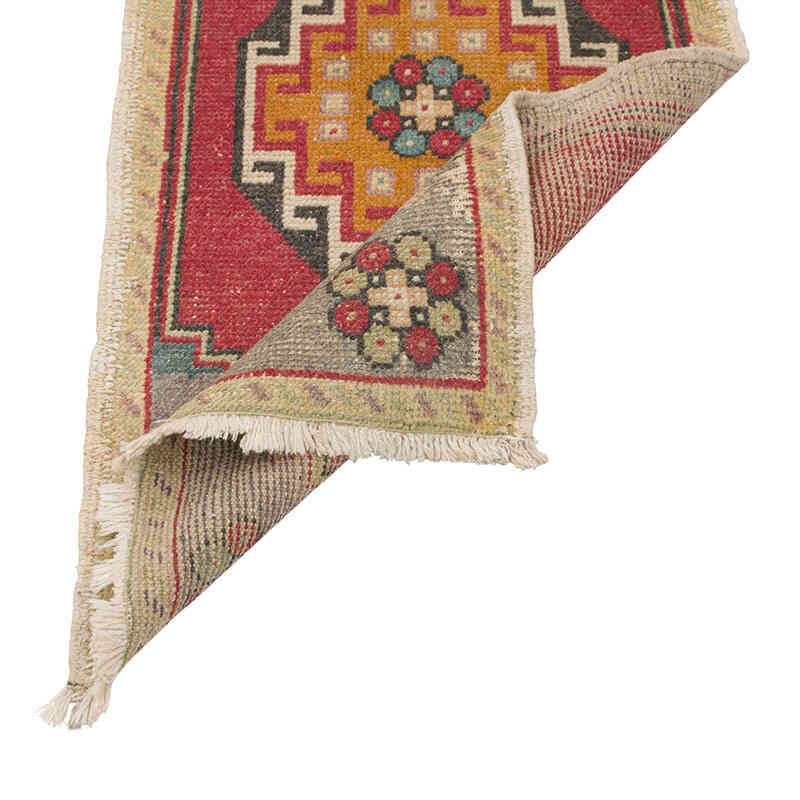 El Dokuma Vintage Halı - 52 cm x 95 cm - K0079487