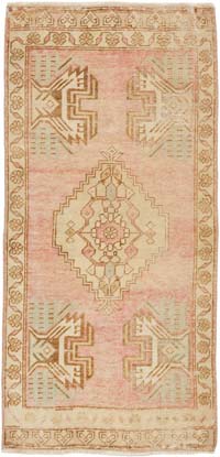 El Dokuma Vintage Halı - 49 cm x 103 cm