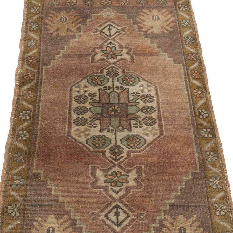 Vintage Turkish Hand-Knotted Rug - 1' 7" x 3' 3" (19" x 39") - K0079491