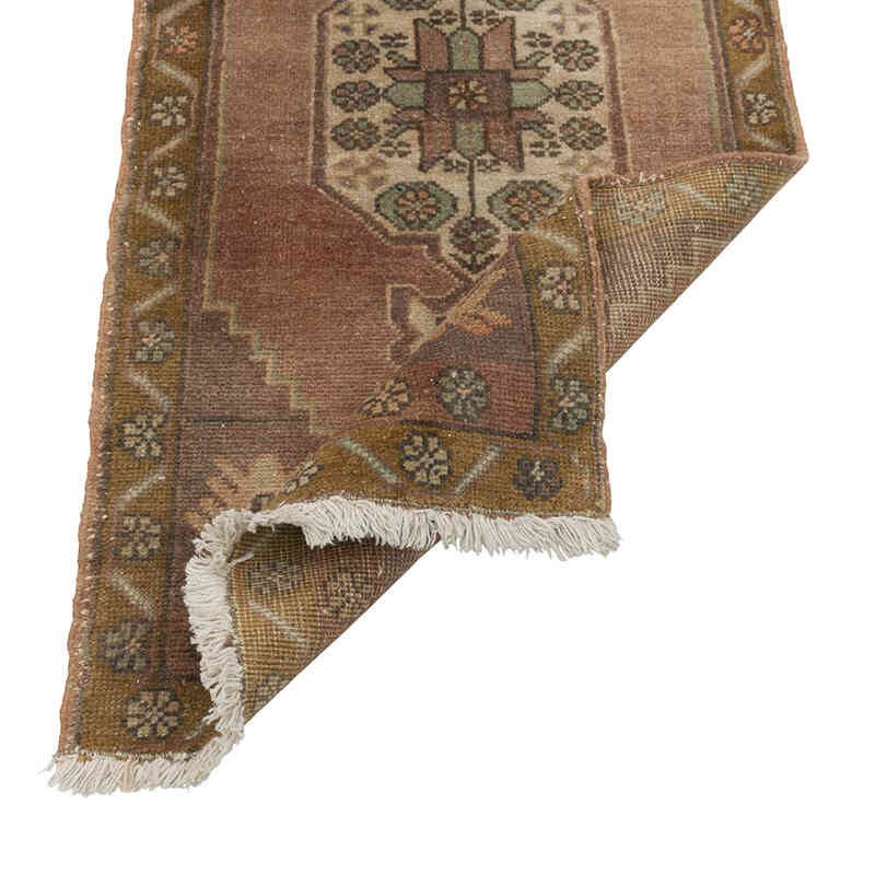 Vintage Turkish Hand-Knotted Rug - 1' 7" x 3' 3" (19" x 39") - K0079491
