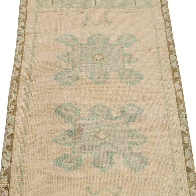 Alfombra Vintage Turca Anudada a Mano - 44 cm x 90 cm - K0079495