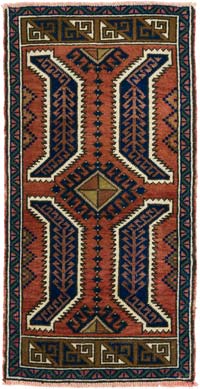 El Dokuma Vintage Halı - 54 cm x 105 cm