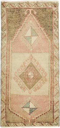El Dokuma Vintage Halı - 53 cm x 110 cm