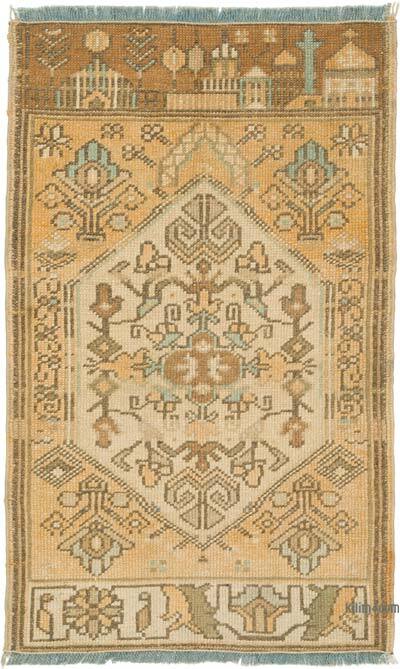 Alfombra Vintage Turca Anudada a Mano - 50 cm x 82 cm