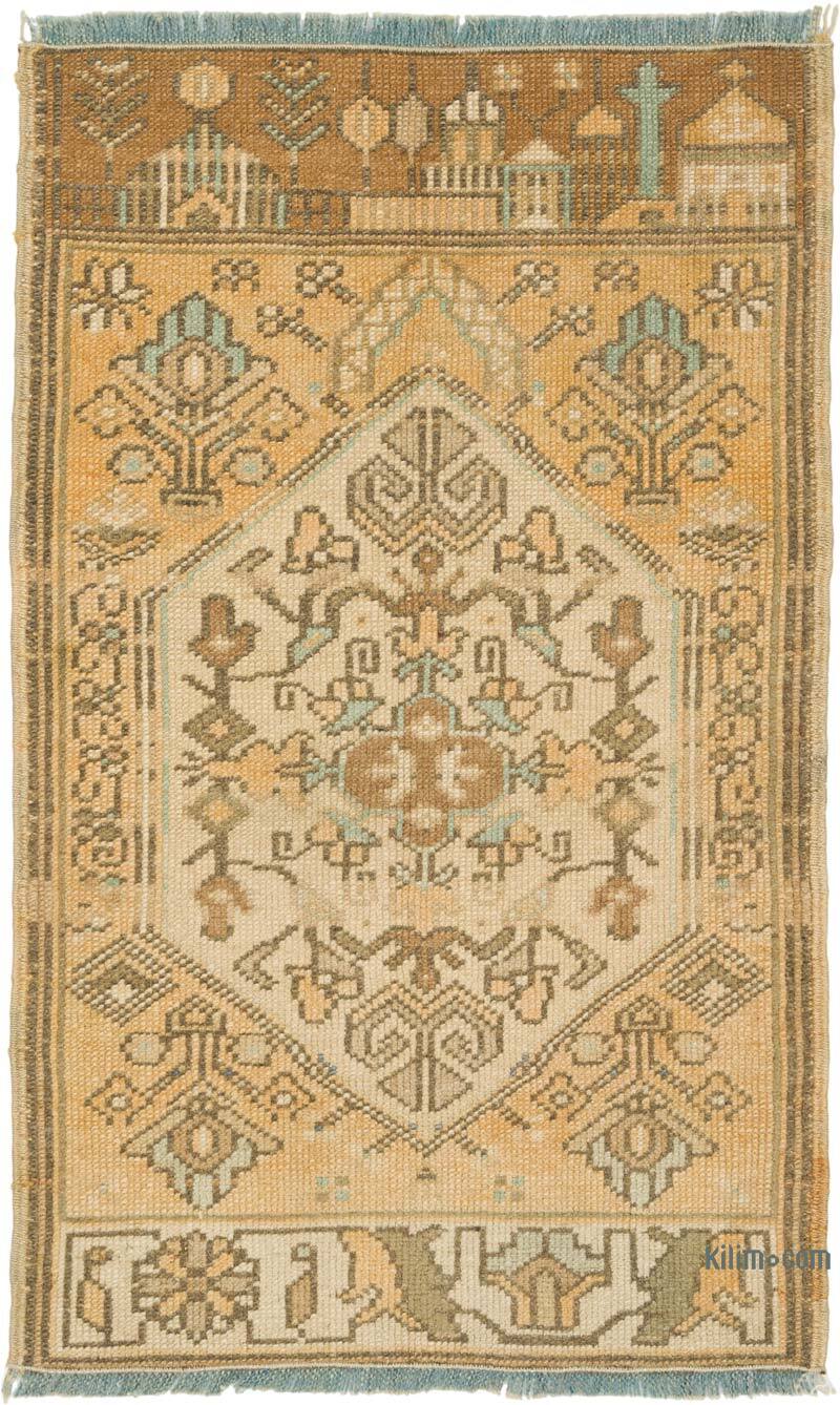 Alfombra Vintage Turca Anudada a Mano - 50 cm x 82 cm - K0079506