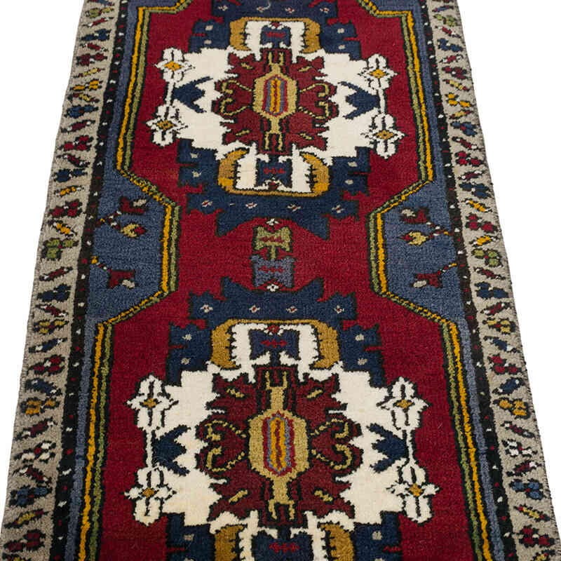 Alfombra Vintage Turca Anudada a Mano - 48 cm x 117 cm - K0079507