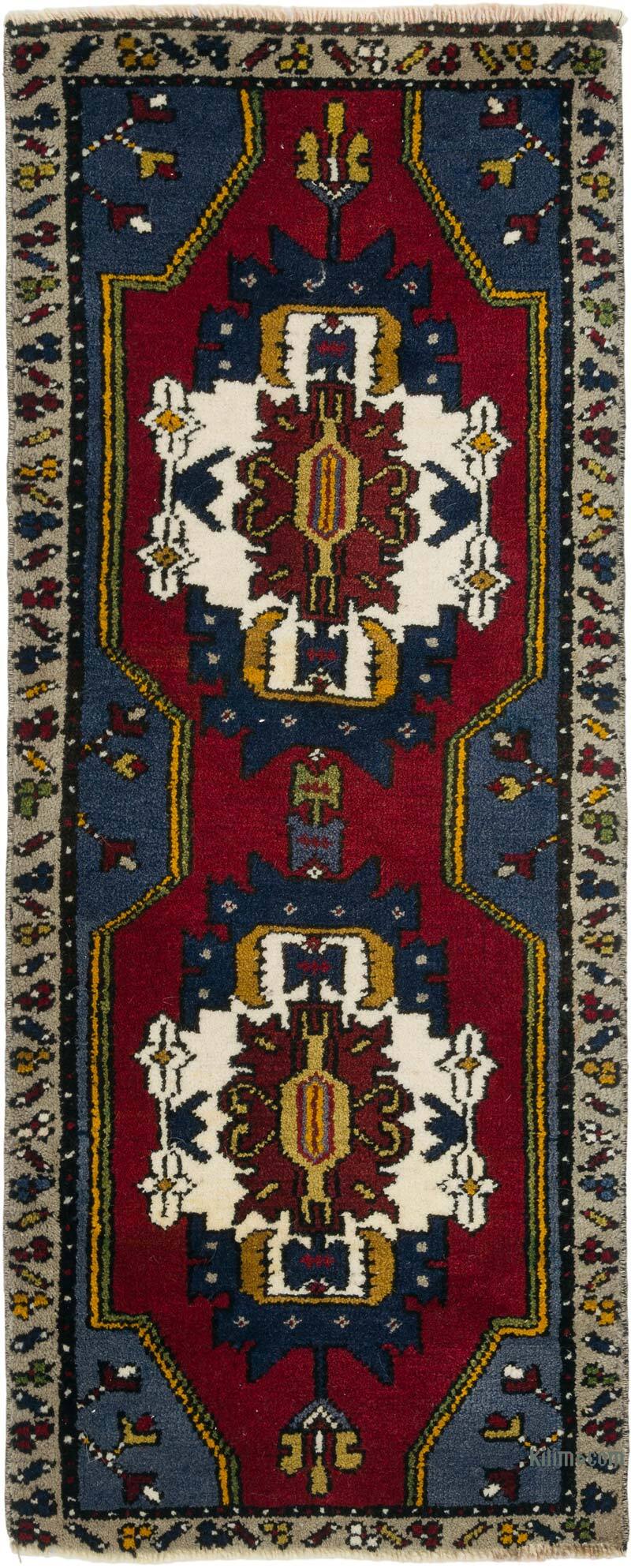 Alfombra Vintage Turca Anudada a Mano - 48 cm x 117 cm - K0079507