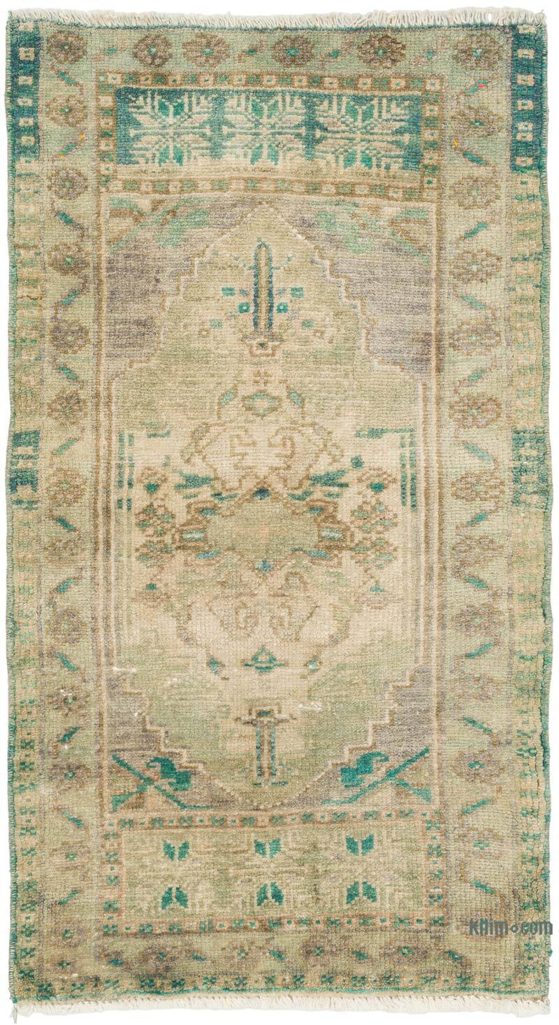 Alfombra Vintage Turca Anudada a Mano - 49 cm x 88 cm - K0079508