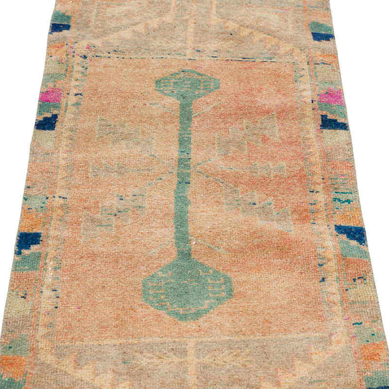 El Dokuma Vintage Halı - 47 cm x 109 cm - K0079509