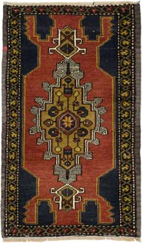El Dokuma Vintage Halı - 59 cm x 97 cm