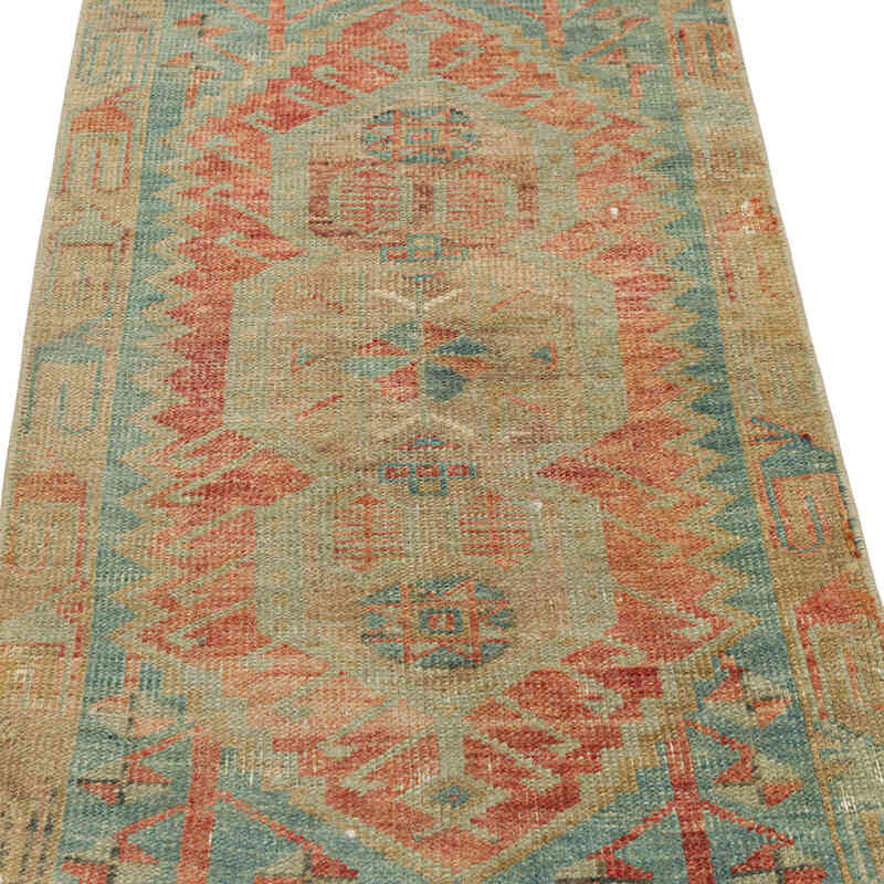 Alfombra Vintage Turca Anudada a Mano - 55 cm x 109 cm - K0079514