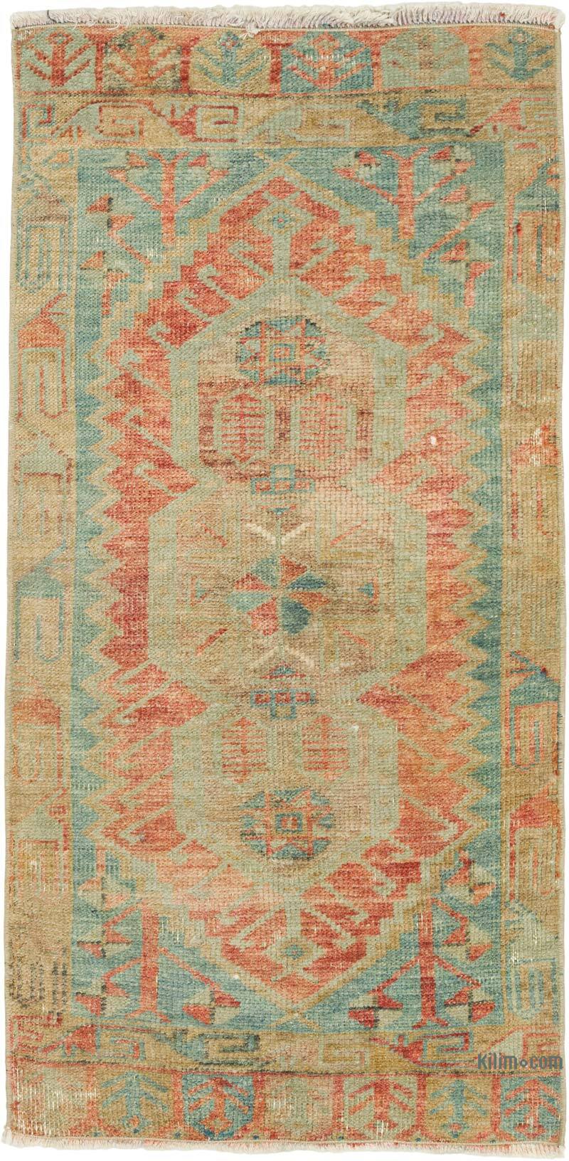 Alfombra Vintage Turca Anudada a Mano - 55 cm x 109 cm - K0079514