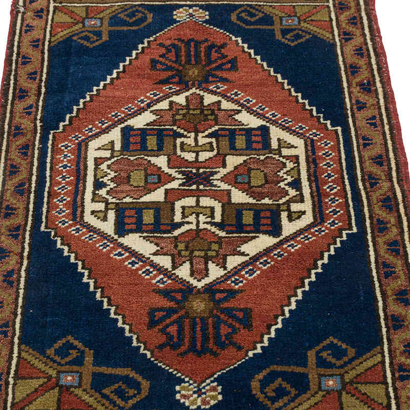 El Dokuma Vintage Halı - 55 cm x 95 cm - K0079516