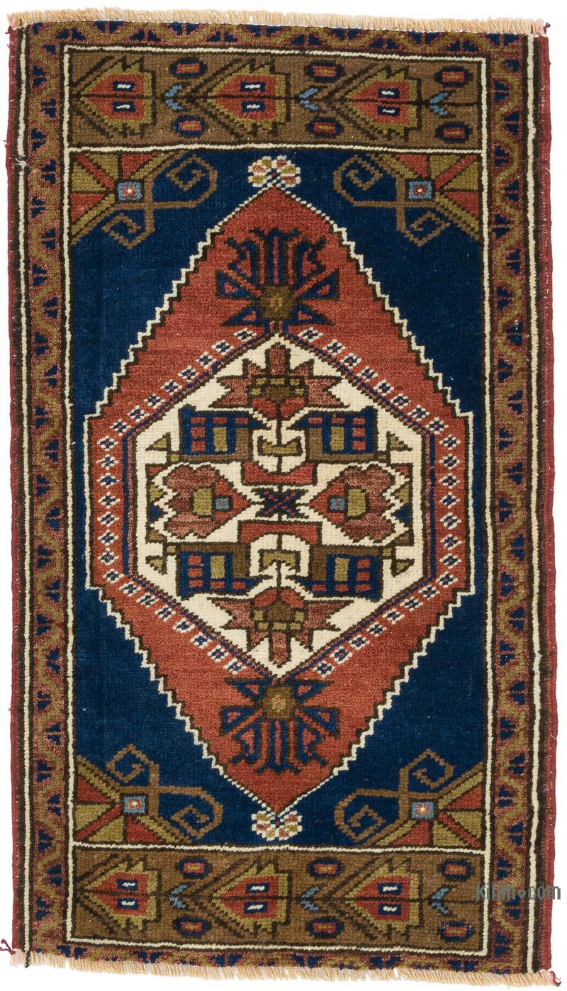 El Dokuma Vintage Halı - 55 cm x 95 cm - K0079516