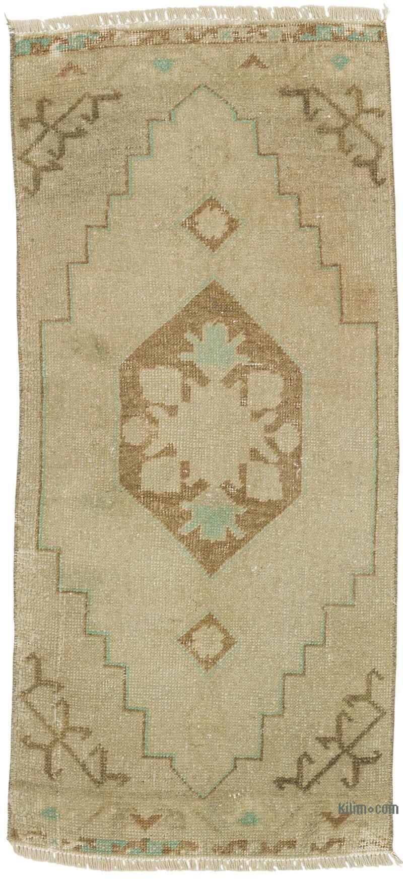 El Dokuma Vintage Halı - 44 cm x 100 cm - K0079517