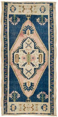 El Dokuma Vintage Halı - 51 cm x 105 cm