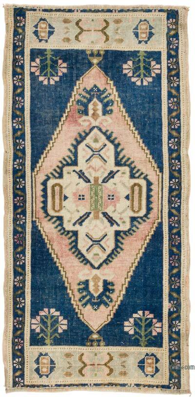 Alfombra Vintage Turca Anudada a Mano - 51 cm x 105 cm