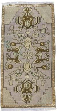 El Dokuma Vintage Halı - 48 cm x 91 cm