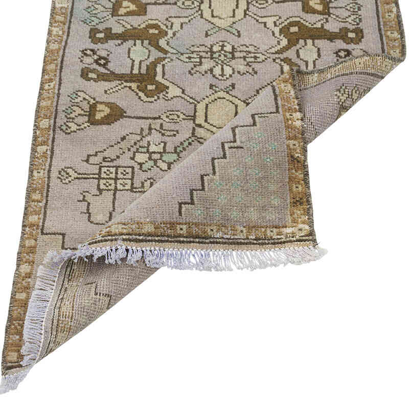 Vintage Turkish Hand-Knotted Rug - 1' 7" x 3'  (19" x 36") - K0079519