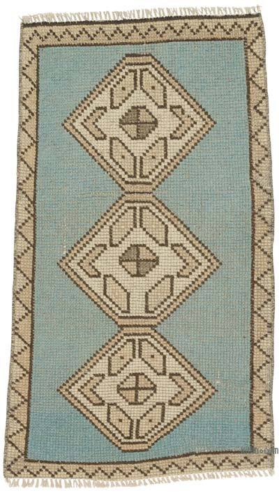 Alfombra Vintage Turca Anudada a Mano - 50 cm x 88 cm