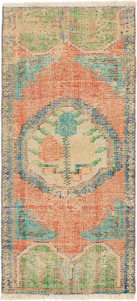 El Dokuma Vintage Halı - 57 cm x 123 cm