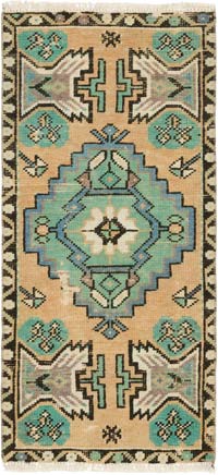 El Dokuma Vintage Halı - 44 cm x 94 cm