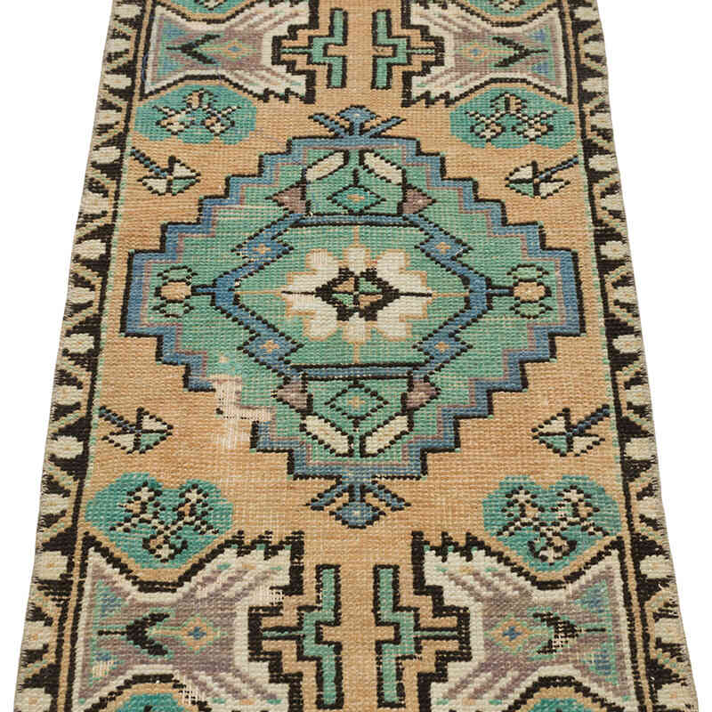Vintage Turkish Hand-Knotted Rug - 1' 5" x 3' 1" (17" x 37") - K0079528