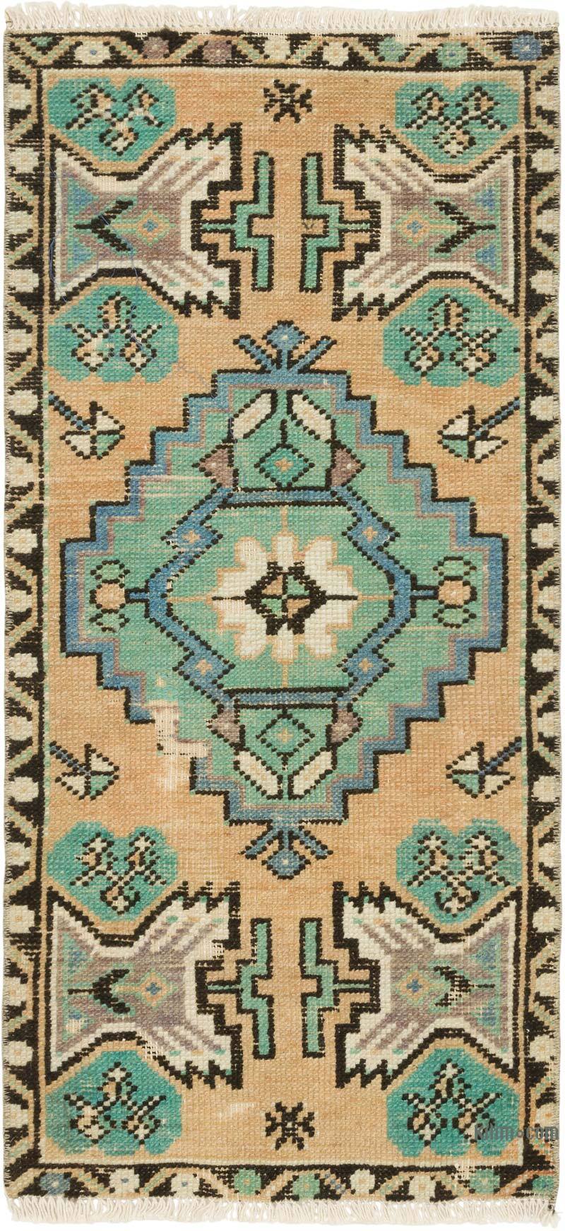 Vintage Turkish Hand-Knotted Rug - 1' 5" x 3' 1" (17" x 37") - K0079528