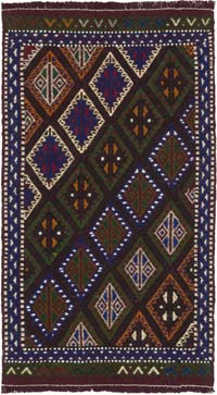 Vintage Turkish Hand-Knotted Rug - 1' 9