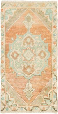 El Dokuma Vintage Halı - 48 cm x 93 cm