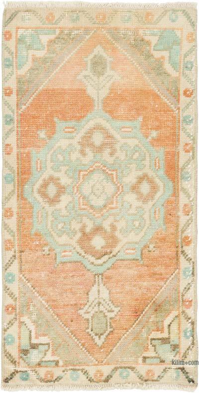Alfombra Vintage Turca Anudada a Mano - 48 cm x 93 cm