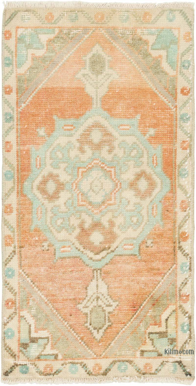 Vintage Turkish Hand-Knotted Rug - 1' 7" x 3' 1" (19" x 37") - K0079530