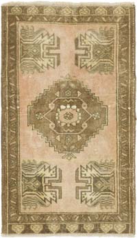 El Dokuma Vintage Halı - 57 cm x 98 cm