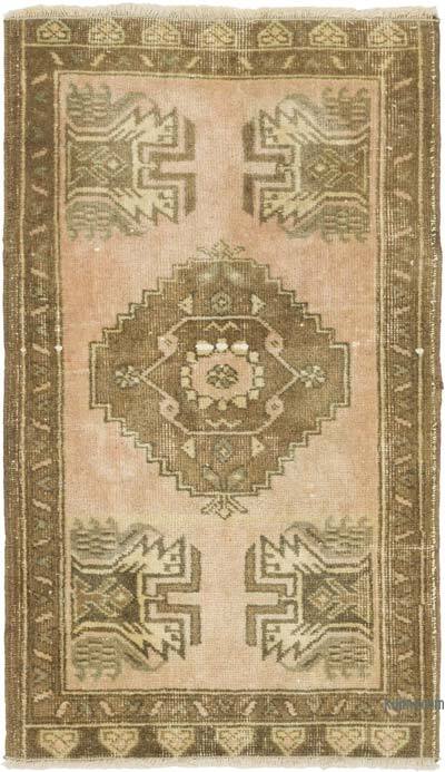 Alfombra Vintage Turca Anudada a Mano - 57 cm x 98 cm