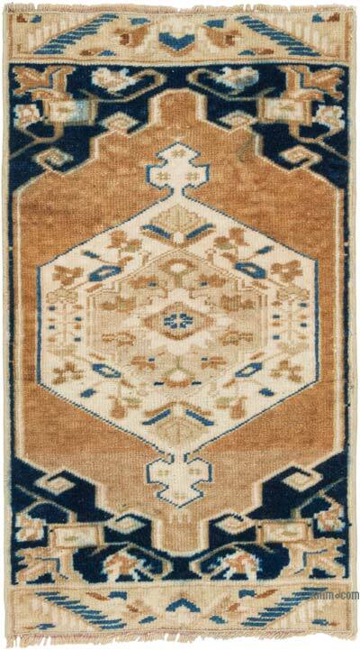 Alfombra Vintage Turca Anudada a Mano - 49 cm x 85 cm