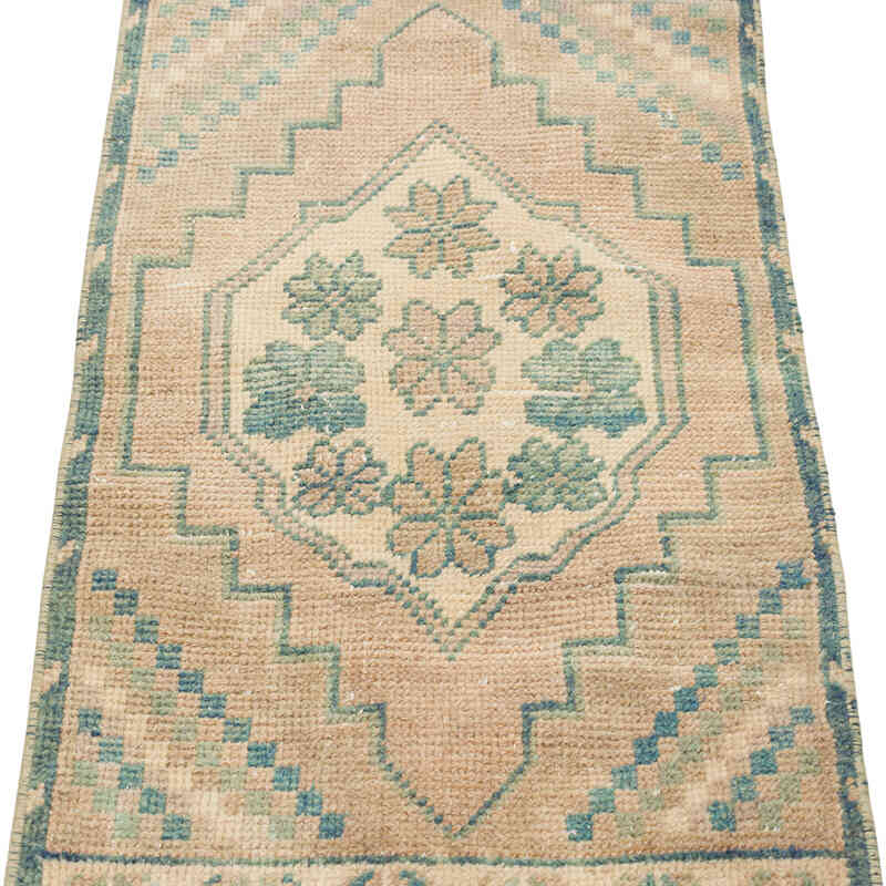 Alfombra Vintage Turca Anudada a Mano - 46 cm x 89 cm - K0079533