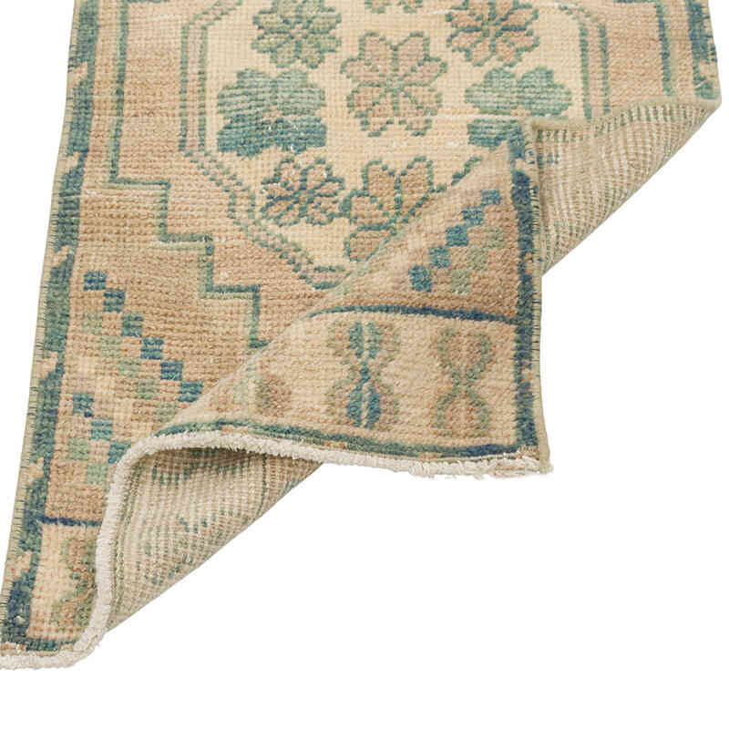 Alfombra Vintage Turca Anudada a Mano - 46 cm x 89 cm - K0079533