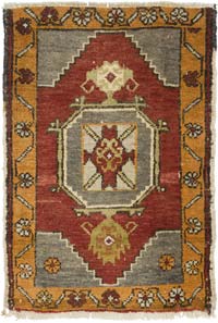 El Dokuma Vintage Halı - 53 cm x 79 cm