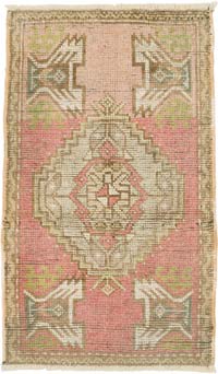 El Dokuma Vintage Halı - 57 cm x 94 cm